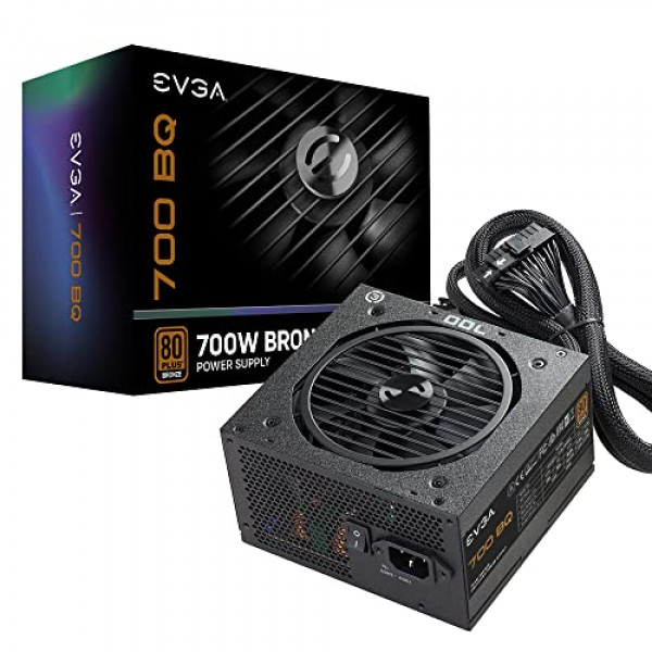 EVGA 700 BQ, 80+ Bronze 700W, Semi Modular, 5 años de garantía, Fuente de alimentación 110-BQ-0700-V1