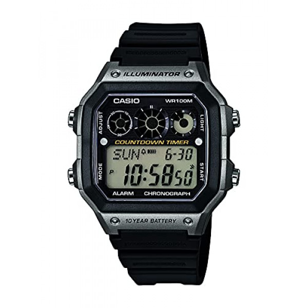 Casio AE-1300WH-8AVCF Reloj de cuarzo con pantalla digital iluminador negro para hombre