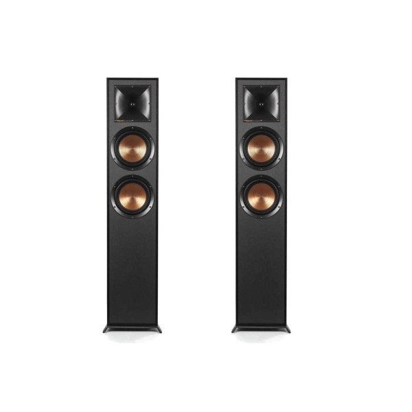 Klipsch R-625FA Potente y detallado altavoz de suelo individual para el hogar, negro