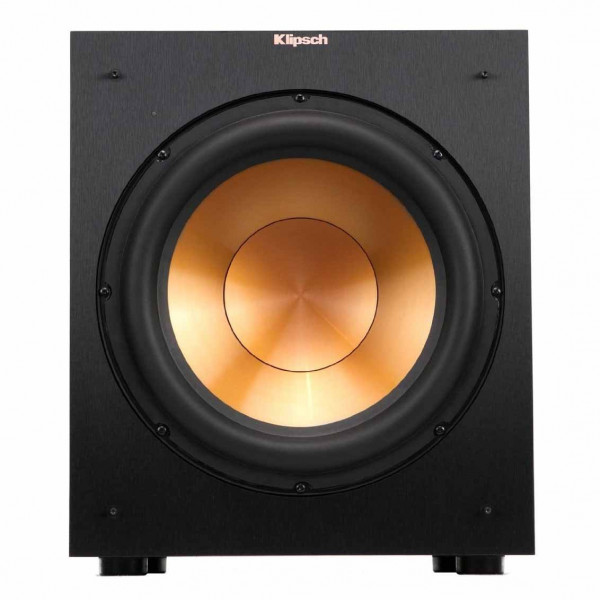 Klipsch R-12SW Potentes graves profundos con disparo frontal, controlador hilado en cobre de 12, subwoofer de potencia digital de 400 W, 14 x 18,5 x 16