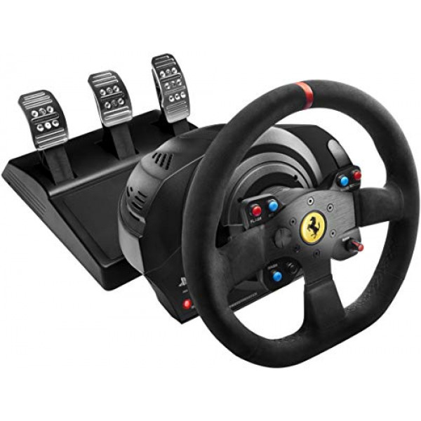 Volante de carreras THRUSTMASTER T300 Force Feedback Ferrari Integral RW Alcantara Edition (compatible con PS5, PS5 Pro, PS4 y PC)