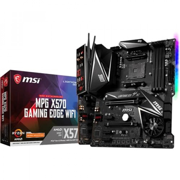 Placa base MSI MPG X570 GAMING EDGE WIFI (AMD AM4, DDR4, PCIe 4.0, SATA 6Gb/s, M.2, USB 3.2 Gen 2, AC Wi-Fi 5, HDMI, ATX)