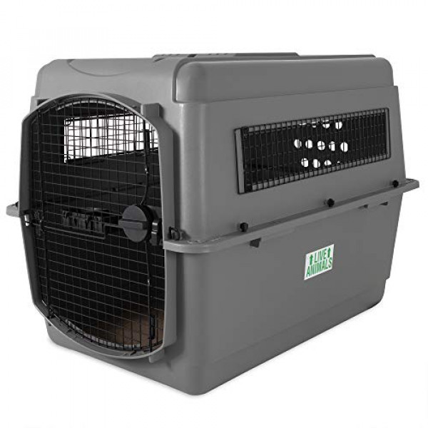 Petmate Sky Kennel, 40 pulgadas, jaula para perros compatible con IATA para mascotas de 70 a 90 libras, fabricado en EE. UU.