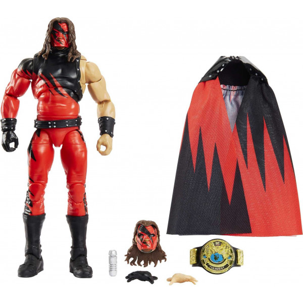 Mattel Figura de acción Kane Ultimate Edition, coleccionable de 6 pulgadas con cabeza intercambiable, manos intercambiables y capa de entrada para edades de 8 años en adelante