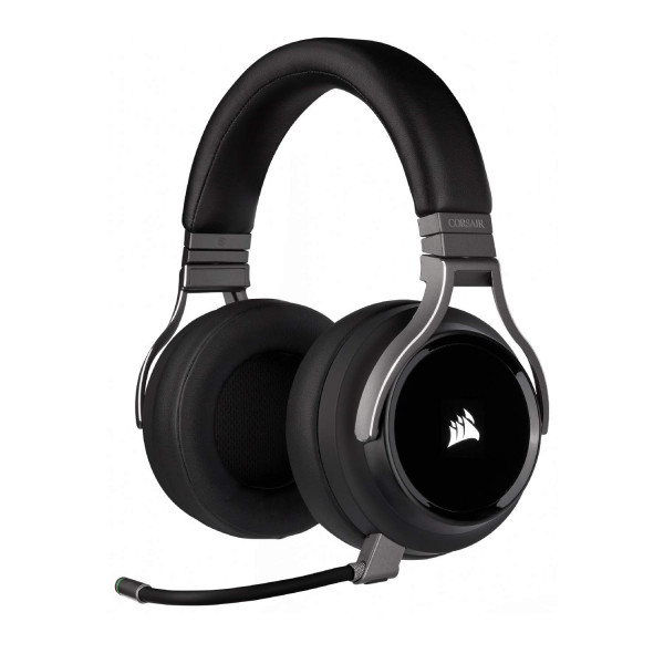 Corsair Virtuoso RGB Auriculares inalámbricos para juegos con sonido envolvente 7.1, micrófono de transmisión, cascos de espuma viscoelástica, batería de 20 horas - para PC, PS4