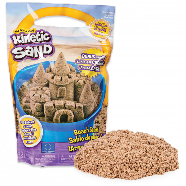 Kinetic Sand, la arena de juego moldeable original, arena de playa de 3.25 libras, juguetes sensoriales para niños de 3 años en adelante (exclusivo de Amazon)