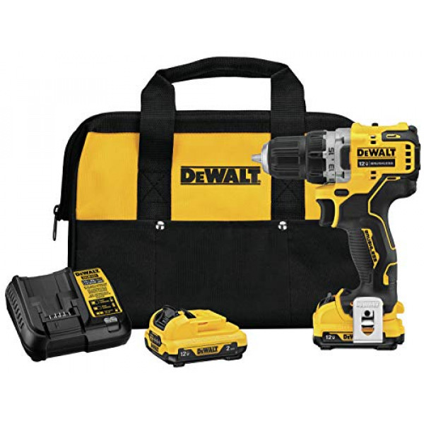 DEWALT XTREME 12V MAX* Kit de taladro/destornillador inalámbrico, 3/8 pulgadas (DCD701F2)