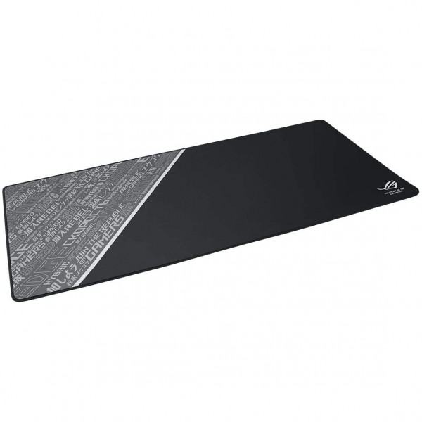 Alfombrilla de ratón ASUS ROG con funda negra | Alfombrilla de ratón extragrande con superficie para juegos | Seguimiento preciso de píxeles | Bordes cosidos antidesgaste y base de goma antideslizante (35,4 x 17,3 pulgadas)