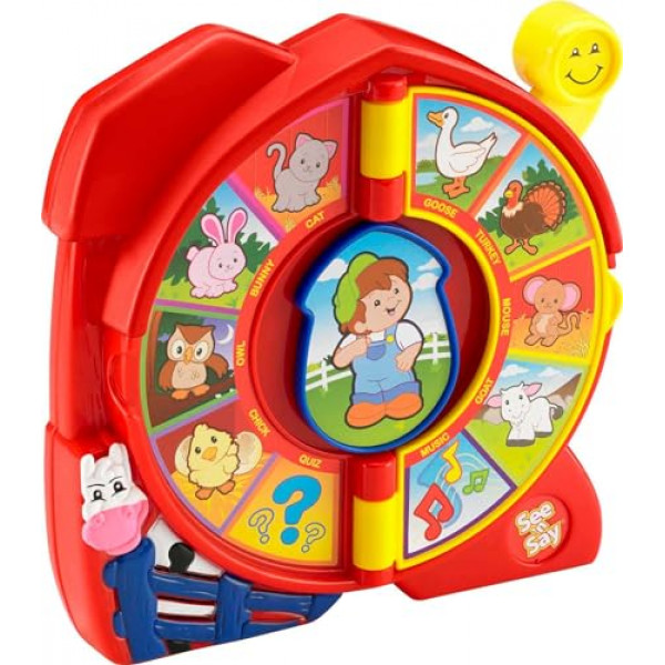 Fisher-Price Little People Juguete para niños pequeños See 'n Say The Farmer Says, juego de aprendizaje con música y sonidos para niños a partir de 18 meses