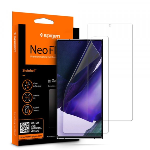 Protector de pantalla Spigen NeoFlex diseñado para Samsung Galaxy Note 20 Ultra [paquete de 2] - Compatible con estuches