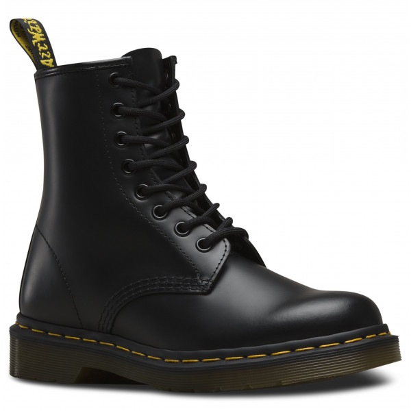 Dr. Martens, Bota de cuero con 8 ojales 1460 Pascal Virginia para mujer, Negro, 7