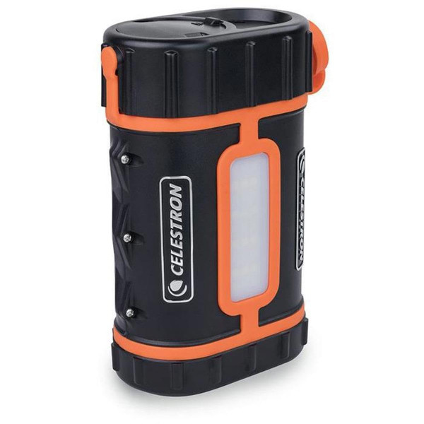 Celestron - Batería para telescopio PowerTank Lithium Pro - Fuente de alimentación portátil recargable de 12 V para telescopios computarizados - Capacidad de 17 horas/ 158,74 Wh - Luz LED roja/blanca - 2 puertos USB, negro (18768)