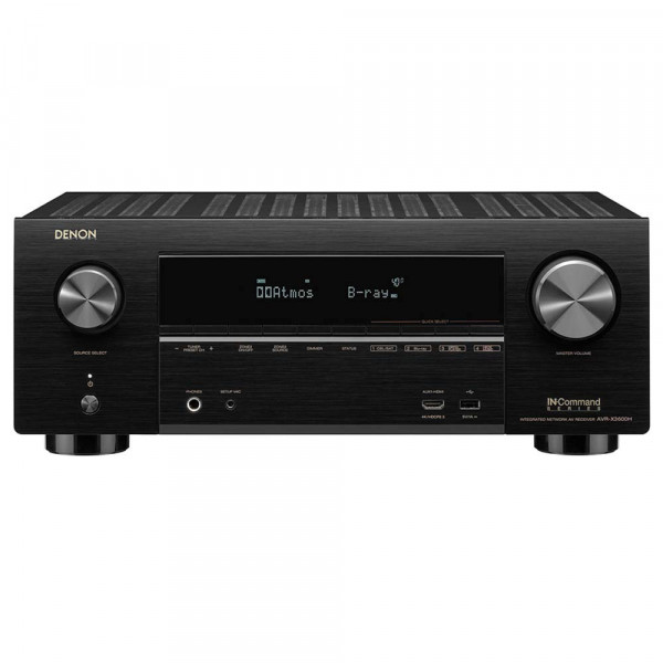 Receptor AV Denon AVR-X3600H UHD (modelo 2019) - 9.2 canales, 105 W cada uno | Nueva elevación de altura virtual y salidas de subwoofer duales | Airplay 2 Alexa y HEOS