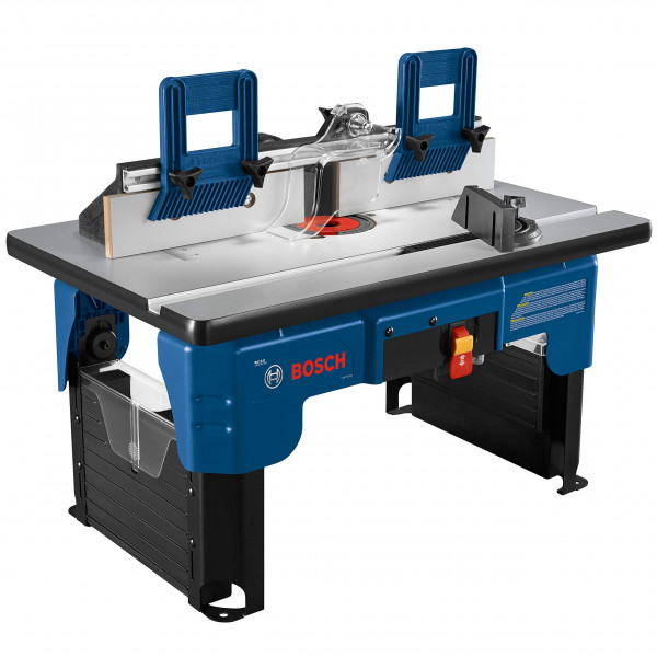 BOSCH RA1141 Mesa enrutadora portátil para el lugar de trabajo con parte superior de MDF laminado de 26 pulgadas x 16-1/2 pulgadas con puerto para manguera de vacío de 2-1/2 pulgadas