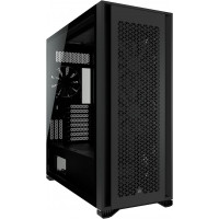 Caja de PC ATX de torre completa CORSAIR 7000D AIRFLOW – Panel frontal de alto flujo de aire – Interior espacioso – Fácil gestión de cables – 3 ventiladores AirGuide de 140 mm con repetidor PWM incluido – Negro