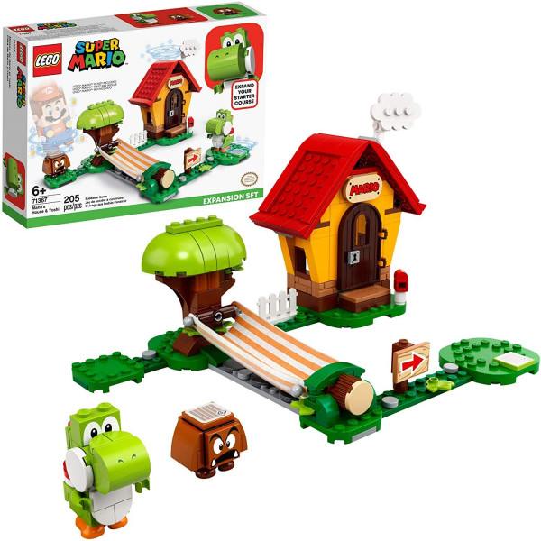 LEGO Super Mario Juego de expansión Casa de Mario y Yoshi 71367 Kit de construcción, juguete coleccionable (205 piezas)