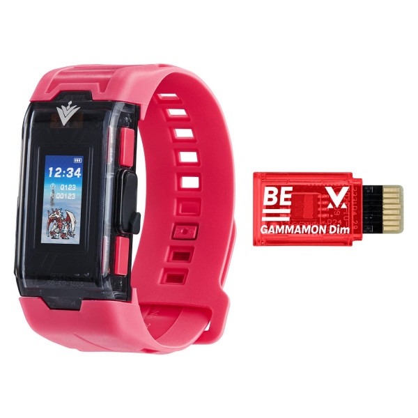 BANDAI Vital Pulsera BE Digivice VV Set | Reloj digital para mascotas con pulsera vital y tarjeta de memoria Gammamon incluida, basado en la serie de anime Digimon | Entrena con tu mascota virtual usando este rastreador de actividad física