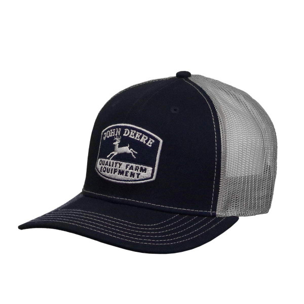 John Deere Gorra JD Navy MESH Back para hombre, negro y gris, talla única