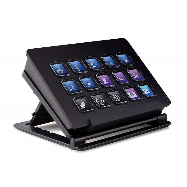 Elgato Stream Deck Classic: controlador de producción en vivo con 15 teclas LCD personalizables y soporte ajustable, activa acciones en OBS Studio, Streamlabs, Twitch, YouTube y más, funciona con PC/Mac