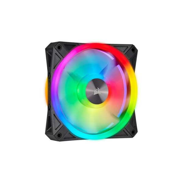 Corsair QL Series, Ql120 RGB, ventilador LED RGB de 120 mm, paquete individual - negro, 4,72 x 4,72 x 0,98 pulgadas