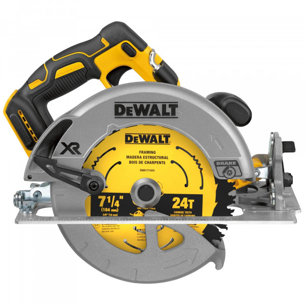 DEWALT Sierra circular inalámbrica de 20 V MAX de 7-1/4 pulgadas con freno, solo herramienta básica (DCS570B)