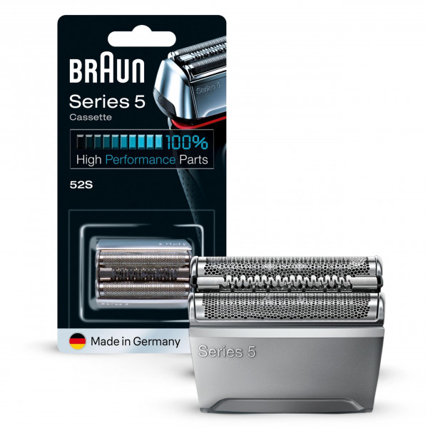 Braun Braun Kombipack 52s Cuchilla y cuchilla de repuesto en plata para la serie 5, 1 libra