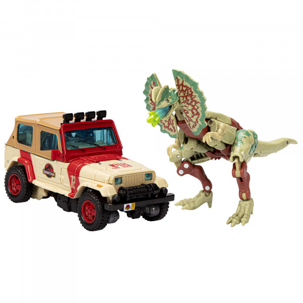 Transformers Collaborative Jurassic Park x Toys Dilophocon & Autobot JP12, figuras de acción para niños y niñas de 8 años en adelante (exclusivo de Amazon)