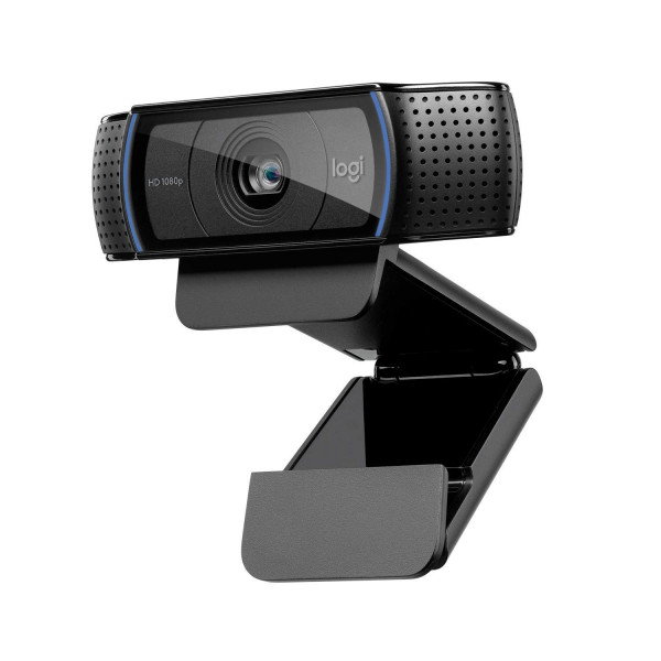 Logitech HD Pro Webcam C920, grabación y videollamadas en pantalla ancha, cámara 1080p, cámara web de escritorio o portátil