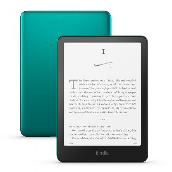 Nuevo Amazon Kindle Paperwhite Signature Edition (32 GB): nuestro Kindle más rápido con luz frontal ajustable automáticamente, carga inalámbrica y semanas de duración de la batería: Metallic Jade