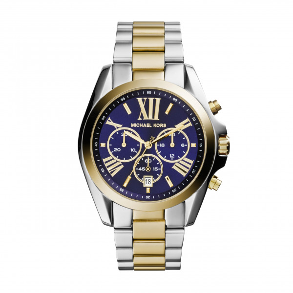 Michael Kors Bradshaw Cronógrafo Reloj de mujer de acero inoxidable de dos tonos (Modelo: MK5976)