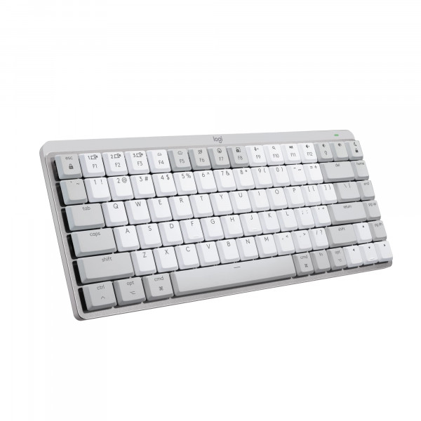 Logitech MX Mechanical Mini para Mac Teclado inalámbrico iluminado, interruptores de rendimiento de bajo perfil, teclas táctiles silenciosas, retroiluminadas, Bluetooth, USB-C, Apple, iPad - gris pálido