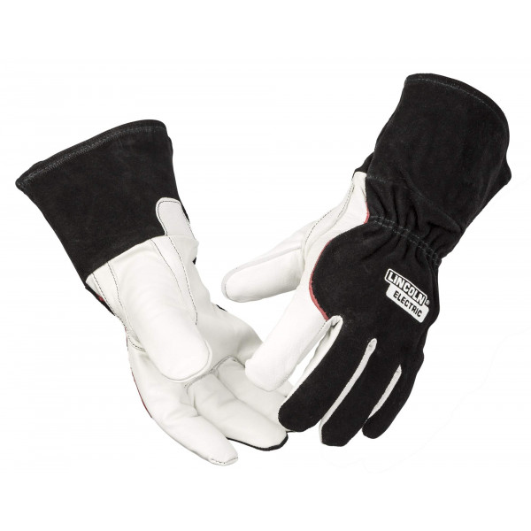 Lincoln Electric DynaMIG HD Guantes de soldadura MIG profesionales | Comodidad y resistencia al calor | Grande | K3806-L Negro