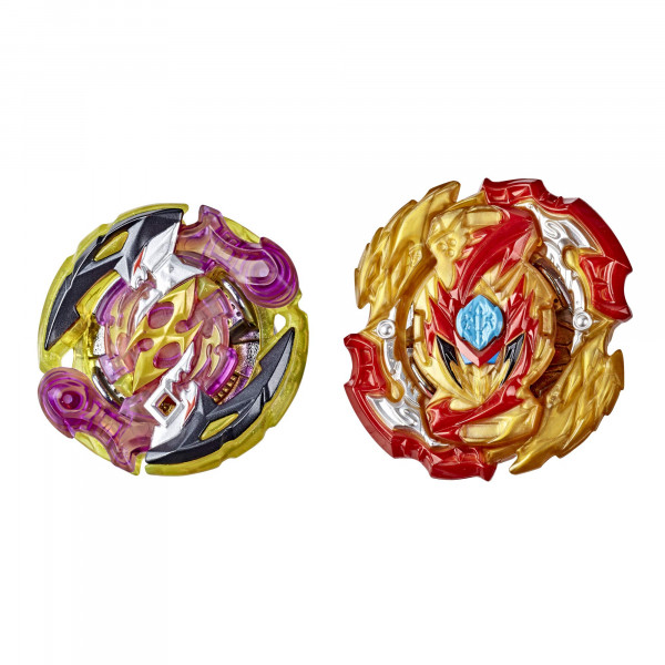 Beyblade Burst Rise Hypersphere Paquete doble Lord Spryzen S5 y Roktavor R5-1 con giro derecho/izquierdo y 1 juguete superior de batalla con giro derecho, 8 en adelante