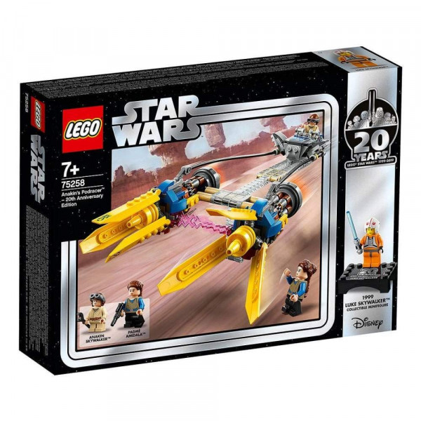 LEGO Star Wars: La Amenaza Fantasma Podracer de Anakin – Edición 20º Aniversario 75258 Kit de construcción (279 piezas)