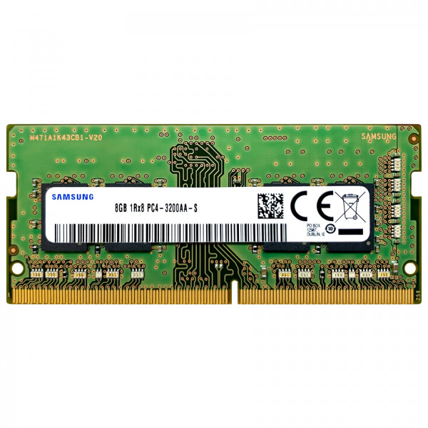 Samsung 8GB DDR4 3200MHz PC4-25600 (PC4-3200AA) CL22 SODIMM 1Rx8 Memoria RAM para computadora portátil de rango único 1.2V 260 pines