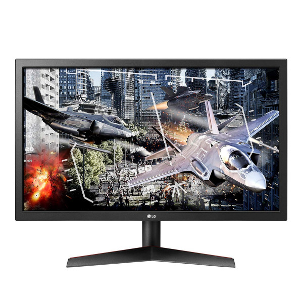 Monitor para juegos LG UltraGear FHD de 24 pulgadas 24GL600F-B, TN con AMD FreeSync, 144 Hz, negro