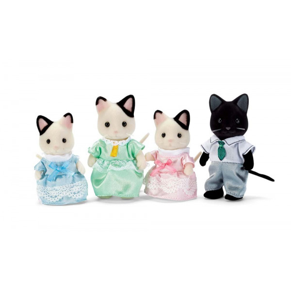 Conjunto familiar de gatos esmoquin Calico Critters