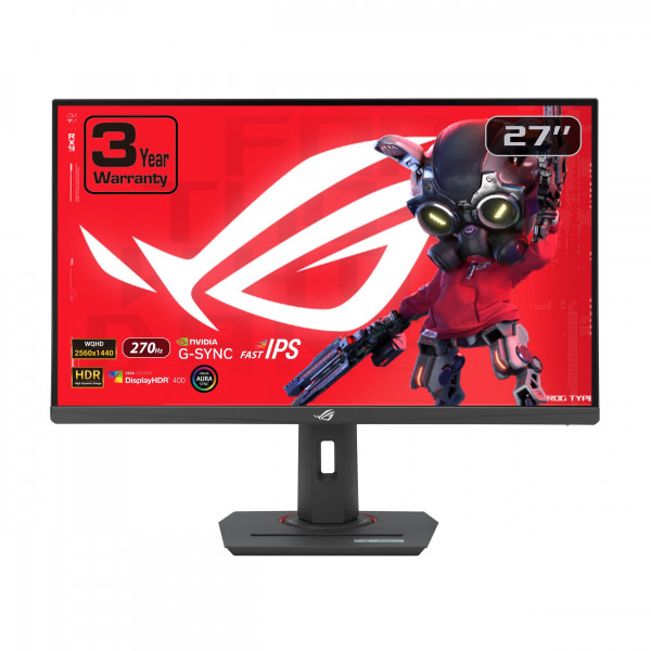 Monitor para juegos ASUS ROG Strix 27 1440P USB-C HDR (XG27ACMG) - QHD (2560x1440), 270 Hz, 1 ms, IPS rápido, sincronización de desenfoque de movimiento extremadamente bajo, compatible con G-SYNC, DisplayWidget, conector para trípode, 3 años de garantía