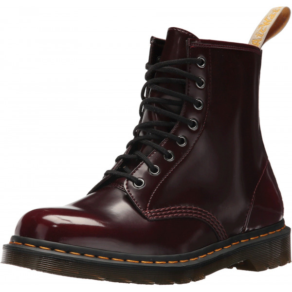 Botas con cordones Dr. Martens Vegan 1460, rojo cereza, 12 mujeres/11 hombres