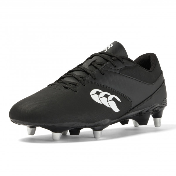 Canterbury Botas de rugby unisex, negro blanco, 7 US Men