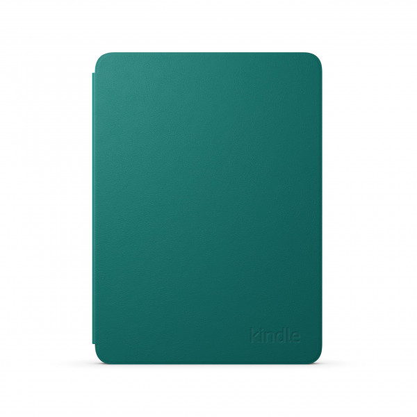 Presentamos la nueva funda de cuero de origen vegetal de Amazon: funda protectora liviana diseñada teniendo en cuenta la sustentabilidad para los nuevos Kindle Paperwhite y Kindle Colorsoft Signature Edition