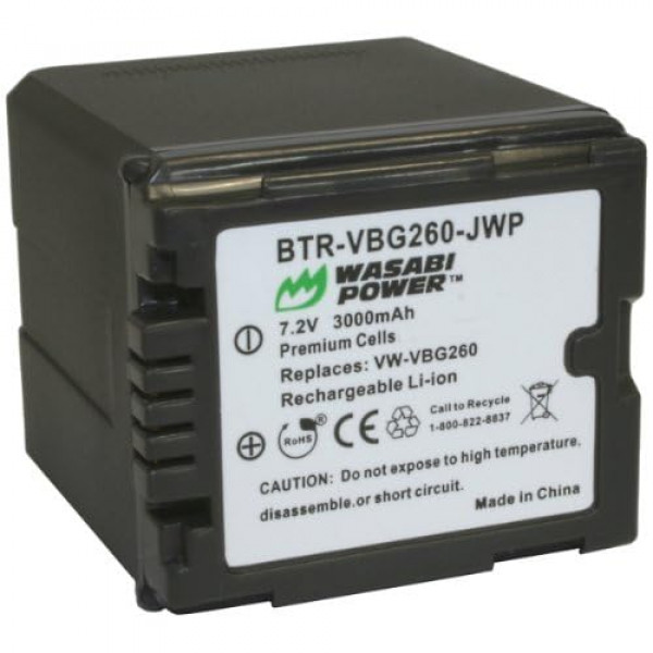 Batería Wasabi Power para Panasonic VW-VBG260 (3000mAh)