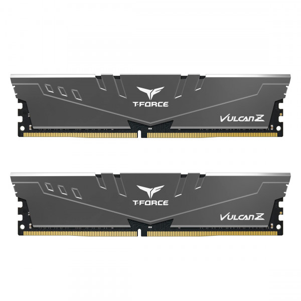 TeamGroup T-Force Vulcan Z DDR4 DRAM 16GB Kit (2x8GB) Módulo de memoria de escritorio 3200MHz (PC4-25600) CL16 RAM (gris)-TLZGD416G3200HC16FDC01