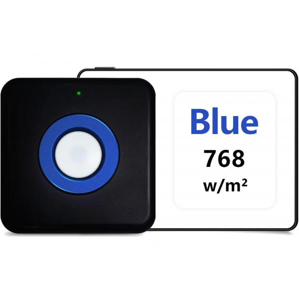 VBR-Blue Blue Light Meder de hasta 76000000 μW/cm², luces de prueba y pantalla