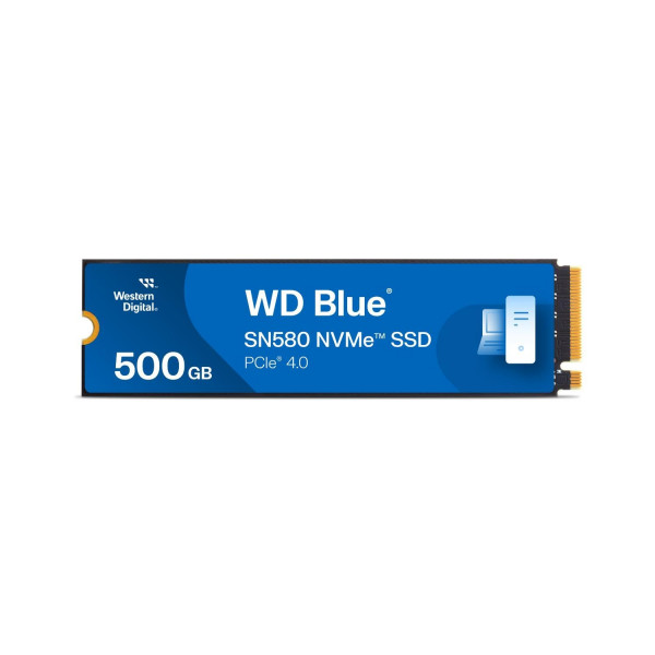 Western Digital 500GB WD Blue SN580 NVME Interna Solid State Drive SSD - Gen4 X4 PCIe 16GB/s, M.2 2280, hasta 4.000 MB/S - WDS500G3B0E