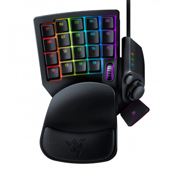 Razer Tartarus V2 Gaming Kypad: Interruptores de teclas de membrana de mecha - Teclado de una mano - 32 Teclas programables - Iluminación de Chroma RGB personalizable - Macros programables - Snap Tap - Negro