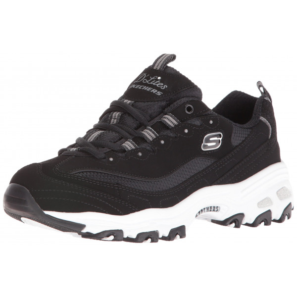 Skechers Women's D'Lites más grande de ventilador de admiradores, negro, 7.5 m EE. UU.