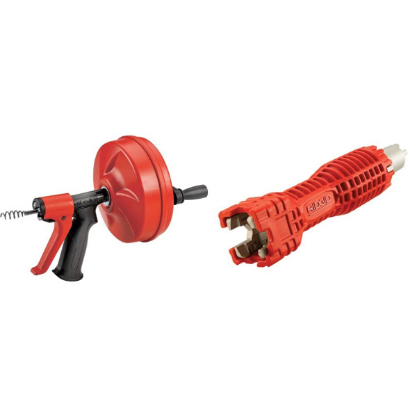 Ridgid 57043 Power Spin + Drain Cleaner + Ridgid 57003 EZ Cambio de llave de grifo